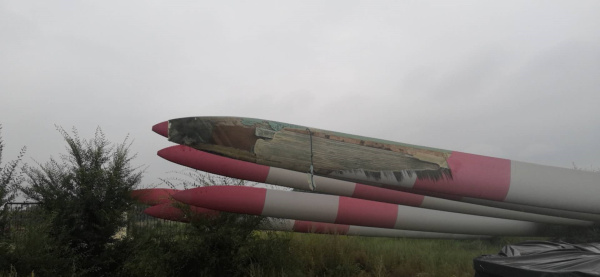 張北基地退役葉片、機(jī)艙處置現(xiàn)場(chǎng)