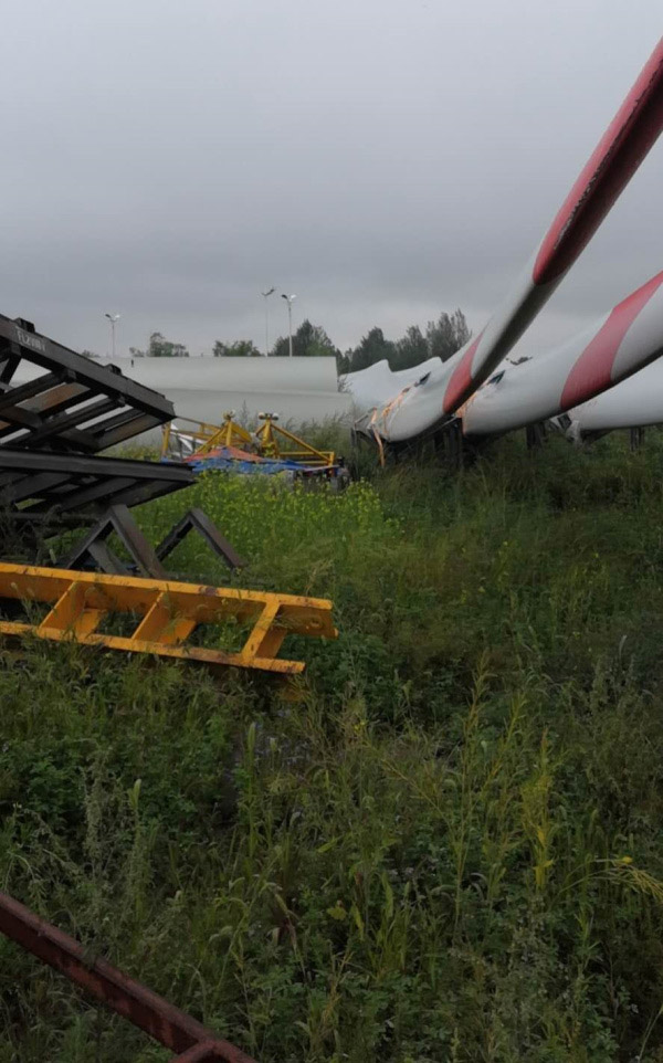 張北基地退役葉片、機(jī)艙處置現(xiàn)場(chǎng)