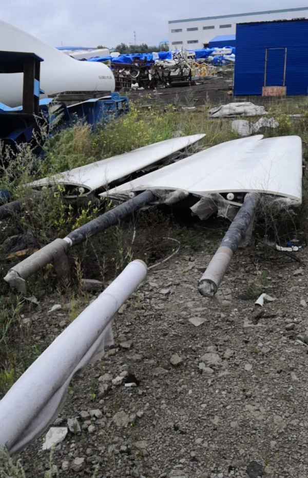張北基地退役葉片、機(jī)艙處置現(xiàn)場(chǎng)