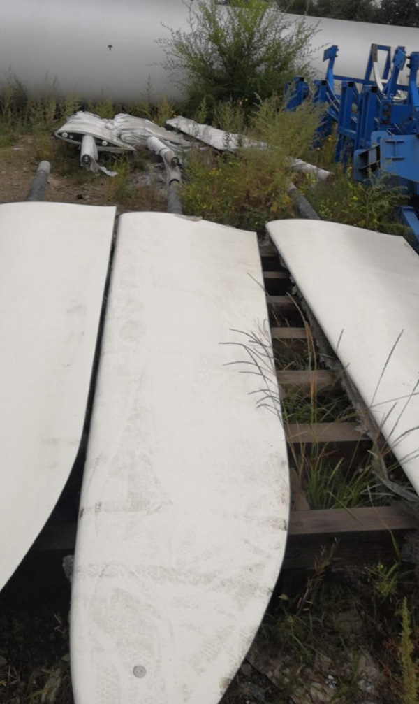 張北基地退役葉片、機(jī)艙處置現(xiàn)場(chǎng)