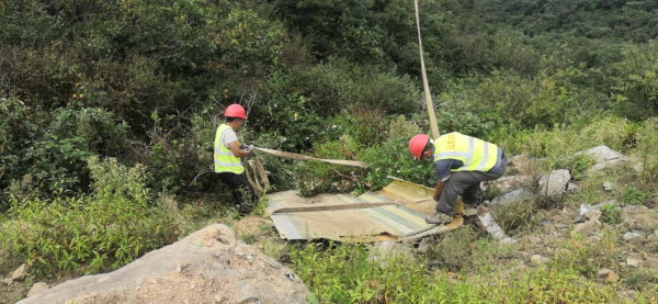 湖北大悟退役葉片處置施工現(xiàn)場(chǎng)