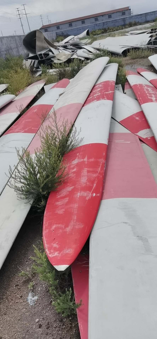 湖北大悟退役葉片處置施工現(xiàn)場(chǎng)