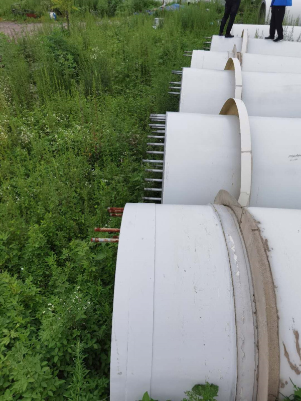 丹東退役機(jī)組、葉片處置現(xiàn)場