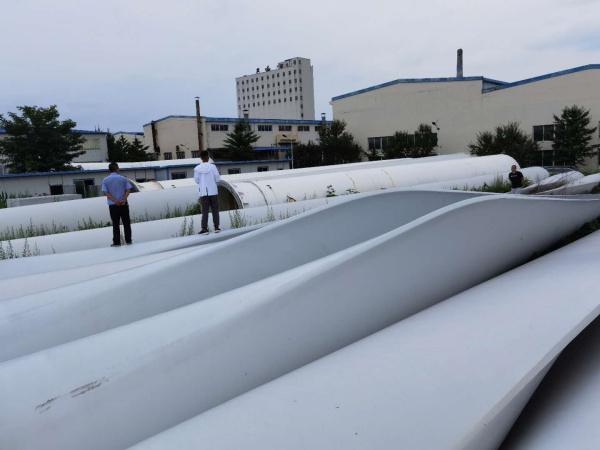 丹東退役機(jī)組、葉片處置現(xiàn)場