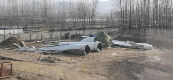 山東境內(nèi)退役葉片施工現(xiàn)場(chǎng)