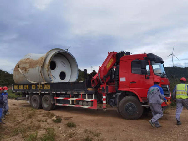 葉片回收處置現(xiàn)場