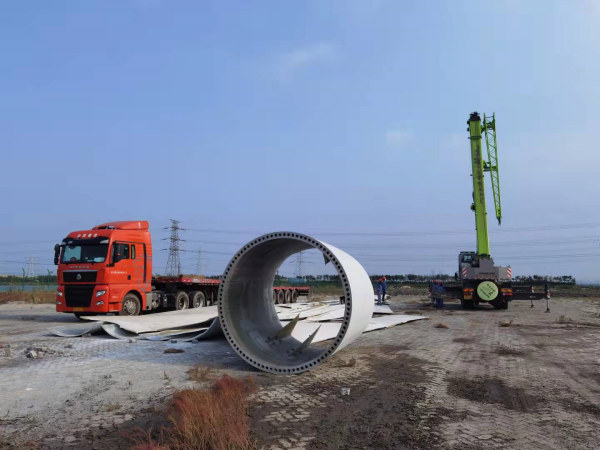 葉片回收處置現(xiàn)場