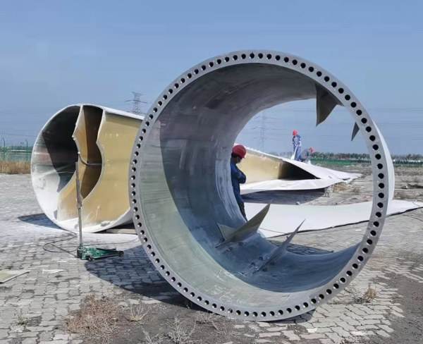 葉片回收處置現(xiàn)場