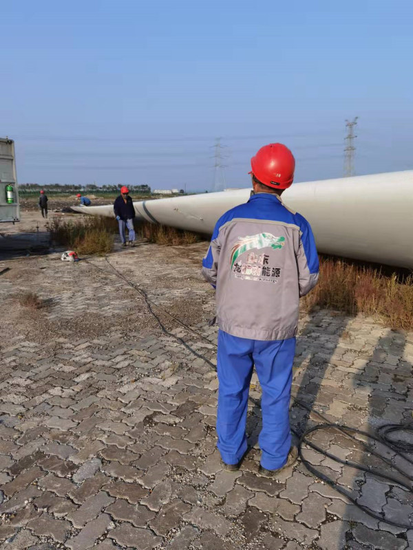 葉片回收處置現(xiàn)場(chǎng)